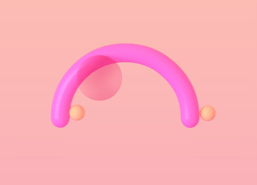 3d pink animated shapes