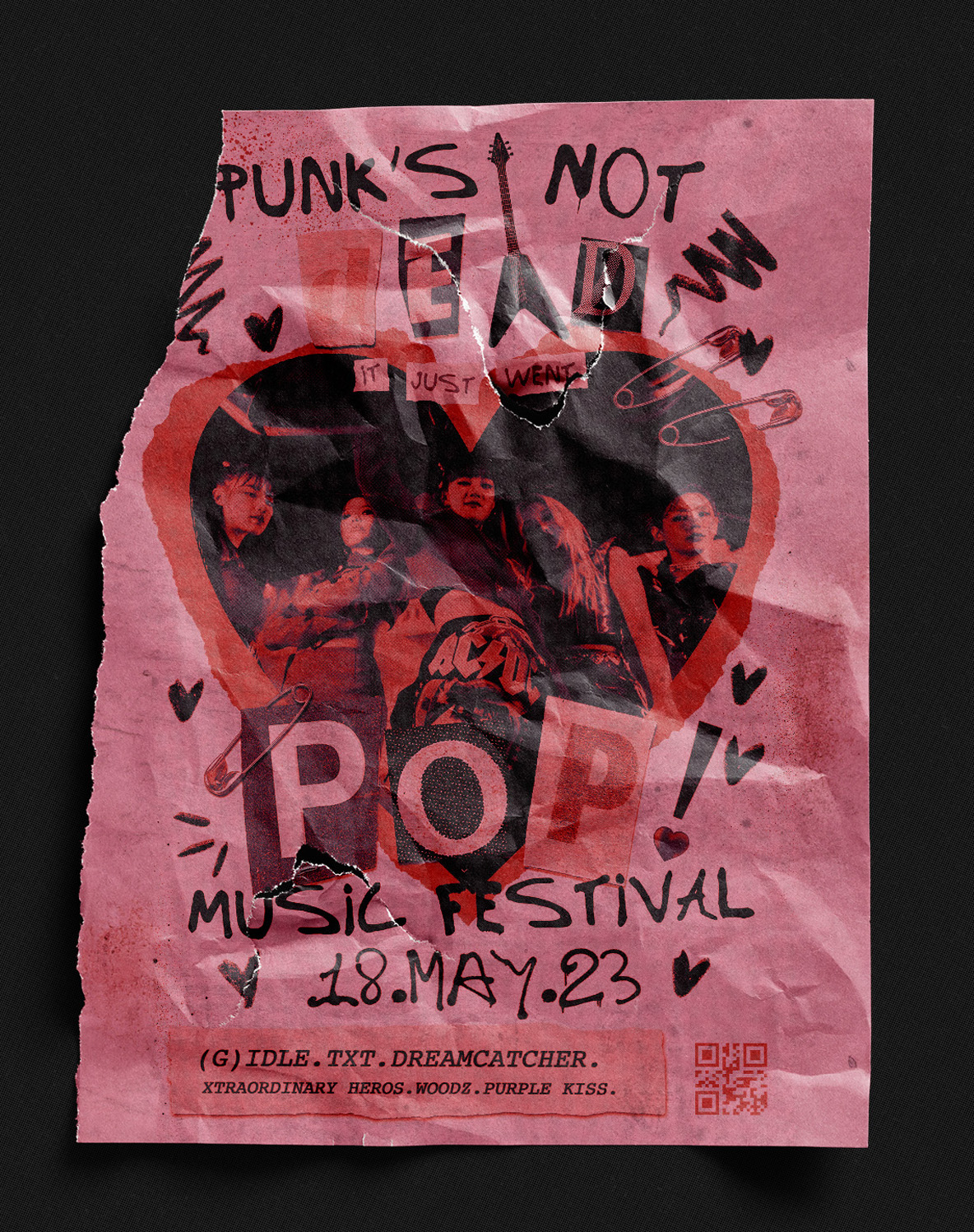 Pop Punk Music Festival ripped poster